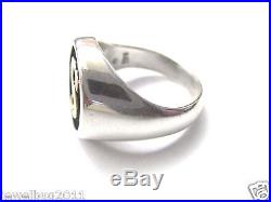 RARE James Avery S Signet 14kt Gold and Sterling Silver Oval Ring