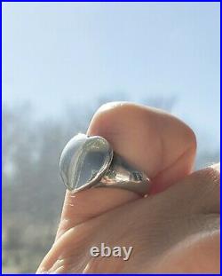 RARE James Avery Solid Puffed Heart Engravable Ring NEAT! With JA Box Sz 6.25