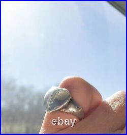 RARE James Avery Solid Puffed Heart Engravable Ring NEAT! With JA Box Sz 6.25