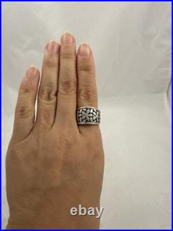 RARE James Avery Spring Blossom STERLING SILVER BAND RING SIZE 7.5