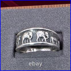 RARE James Avery Sterling Silver Elephant Band Ring 7.75 Noah's Ark Series HTF RARE James Avery Sterling Silver Elephant Band Ring 7.75 Noah's Ark Series HTF