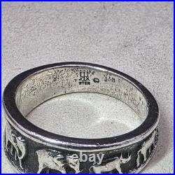 RARE James Avery Sterling Silver Elephant Band Ring 7.75 Noah's Ark Series HTF RARE James Avery Sterling Silver Elephant Band Ring 7.75 Noah's Ark Series HTF