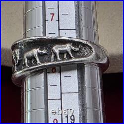 RARE James Avery Sterling Silver Elephant Band Ring 7.75 Noah's Ark Series HTF RARE James Avery Sterling Silver Elephant Band Ring 7.75 Noah's Ark Series HTF