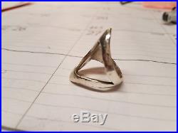 RARE James Avery Sterling Silver Hammered Abstract Ring Approx Size 7.5