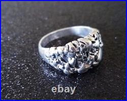 RARE! James Avery Textured Dimensional Nugget Ring Circa 80's NICE