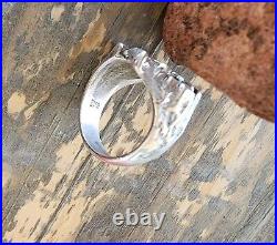 RARE James Avery Vintage Texas Nugget Sterling Silver Ring Size 8.25 NEAT