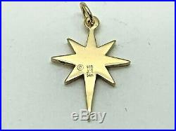 RARE RETIRED James Avery 14k Yellow Gold Star of Bethlehem Charm Uncut Ring