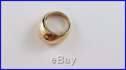 RARE RETIRED James Avery Hammered Dome 14k Yellow Gold Ring Size 8 FREE SHIPPING