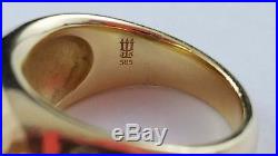 RARE RETIRED James Avery Hammered Dome 14k Yellow Gold Ring Size 8 FREE SHIPPING