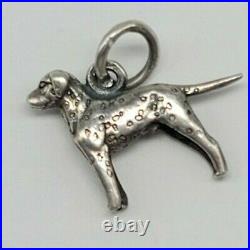 RARE RETIRED James Avery Sterling Silver Dalmatian Dog Charm Cut Ring FREE SHIP