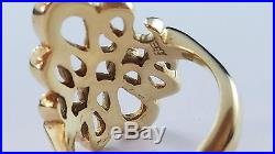 RARE RETIRED James Avery Tall Swirl Wavy Ribbon Ring 14k Yellow Gold Sz 7.5