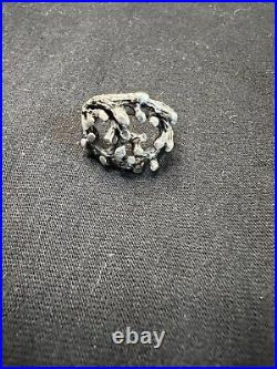 RARE RETIRED James Avery Tree Branch Openwork Dome Ring Sterling Silver Sz 6.25