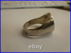 RARE RRETIRED JAMES AVERY 925 silver ROMAN HEAD RING SIZE 11.5