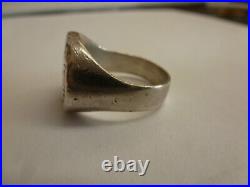 RARE RRETIRED JAMES AVERY 925 silver ROMAN HEAD RING SIZE 11.5