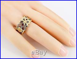 RARE Retired James Avery 14K Open Lattice 10mm Wide Band Ring Size 6 8.1 Grams