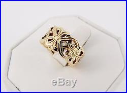 RARE Retired James Avery 14K Open Lattice 10mm Wide Band Ring Size 6 8.1 Grams