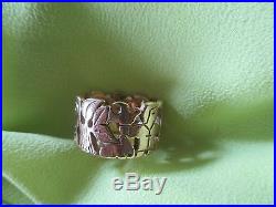 RARE Retired James Avery 14k Gold St Francis Assisi Animals Ring, Free S/H