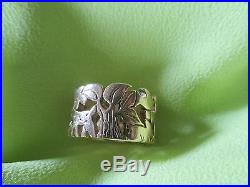 RARE Retired James Avery 14k Gold St Francis Assisi Animals Ring, Free S/H