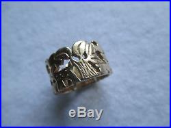 RARE Retired James Avery 14k Gold St Francis Assisi Animals Ring, Free S/H