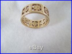 RARE, Retired James Avery 14k Yellow Gold FOUR (4) SEASONS Ring