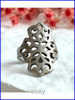 RARE Retired James Avery Latice Openwork Sterling Silver 925 Vintage Ring 7.25