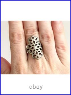 RARE Retired James Avery Latice Openwork Sterling Silver 925 Vintage Ring 7.25