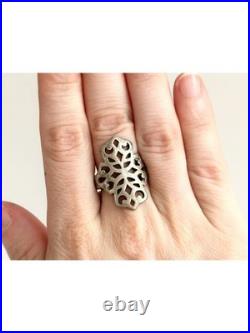 RARE Retired James Avery Latice Openwork Sterling Silver 925 Vintage Ring 7.25