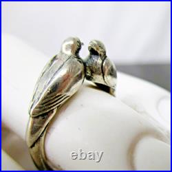RARE Retired James Avery Love Birds Ring Sterling Silver 925 Size 3 HTF Vintage