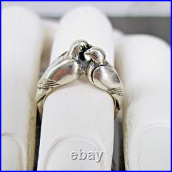 RARE Retired James Avery Love Birds Ring Sterling Silver 925 Size 3 HTF Vintage