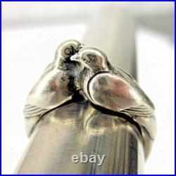 RARE Retired James Avery Love Birds Ring Sterling Silver 925 Size 3 HTF Vintage