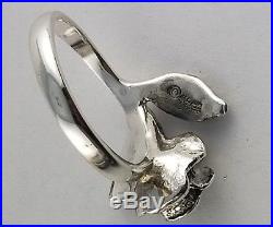 RARE Retired James Avery Sterling Silver Large 3 dimensional Rose Ring- Sz. 7