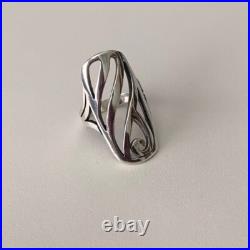 RARE Retired Sterling Silver James Avery Swirl Ring Size 7.5