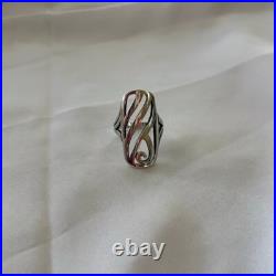 RARE Retired Sterling Silver James Avery Swirl Ring Size 7.5