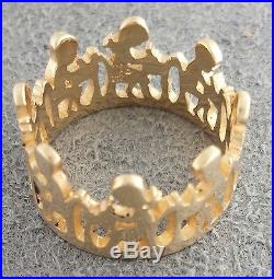 RETIRED 14K GOLD James Avery SCHOOL CHILDREN AT DESK CONTINUOUS RING Sz 6.5 band