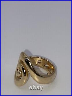 RETIRED JAMES AVERY 14K Gold Omega Swirl Band Ring Sz- 3