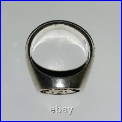 RETIRED JAMES AVERY 14k GOLD AND STERLING SILVER ALPHA OMEGA RING SIZE 10