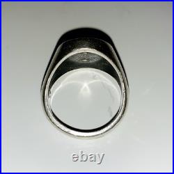 RETIRED JAMES AVERY 14k GOLD AND STERLING SILVER ALPHA OMEGA RING SIZE 10