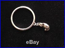 RETIRED JAMES AVERY 3D Sterling Silver STER Tiny CaT Charm Dangle Ring Size 8