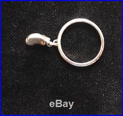 RETIRED JAMES AVERY 3D Sterling Silver STER Tiny CaT Charm Dangle Ring Size 8