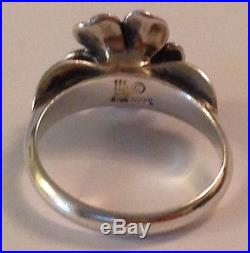 RETIRED JAMES AVERY APRIL FLOWER RING 18k GOLD Silver Sz 7 EUC with JA BoX