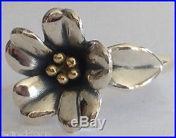 RETIRED JAMES AVERY APRIL FLOWER RING New! 18k GOLD Silver Sz 5¼ with JA BoX