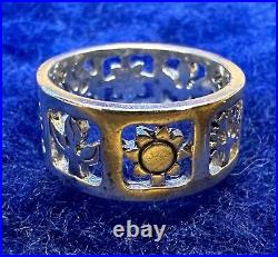 RETIRED JAMES AVERY Four Seasons Stencil Band 925 Sterling Silver Ring Size 5.75