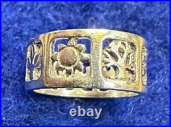 RETIRED JAMES AVERY Four Seasons Stencil Band 925 Sterling Silver Ring Size 5.75