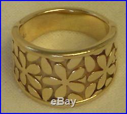 Retired James Avery Spring Blossom Ring 14k Karat Yellow Gold