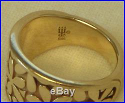 Retired James Avery Spring Blossom Ring 14k Karat Yellow Gold