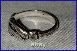RETIRED JAMES AVERY STERLING SILVER CLASPED HANDS ENGAGEMENT RING SIZE 6.5 vafo
