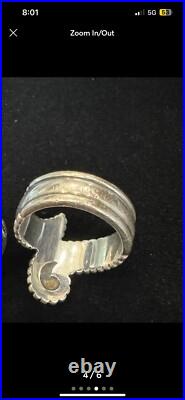 RETIRED JAMES AVERY Sterling Silver Sz 7 Beaded Paisley Swirl Ring 9.9g 45538K