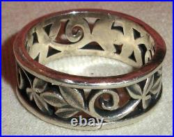 RETIRED JAMES AVERY VINE STERLING SILVER WEDDING BAND RING SIZE 10 1/4 vafo