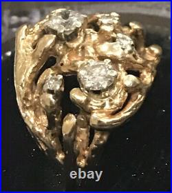 RETIRED James Avery 14K Tree Vine Ring With Diamonds ONE OF A KIND Size 6.5
