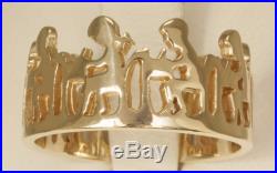 RETIRED James Avery 14K Yellow Gold Children at School Ring Size 8